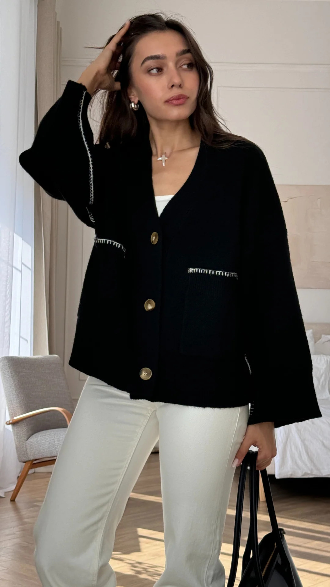 Kassie Cardigan - Black - Image 4