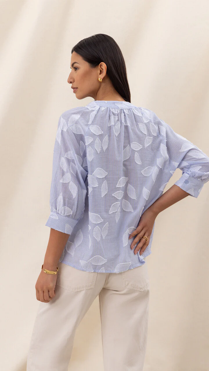 Kayla Shirt - Blue Stripe - Image 12