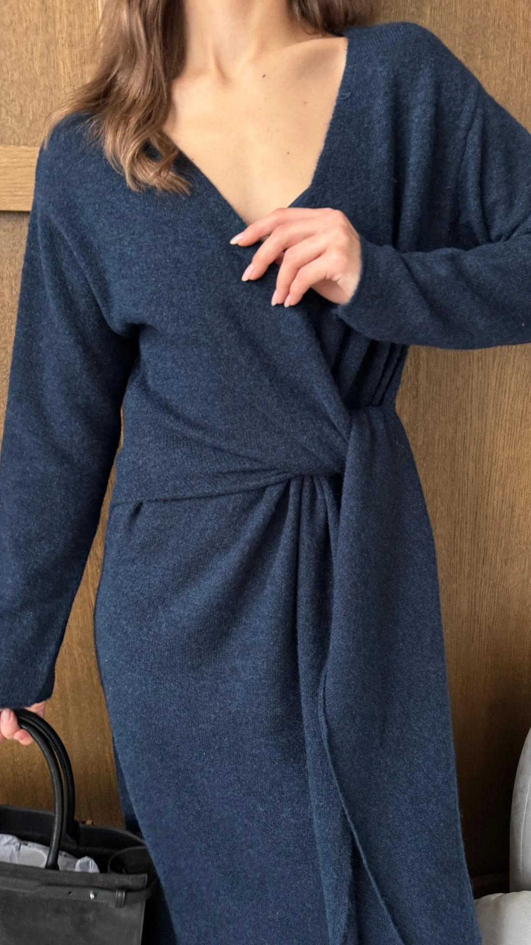 Keira Knit Wrap Dress - Midnight - Image 4