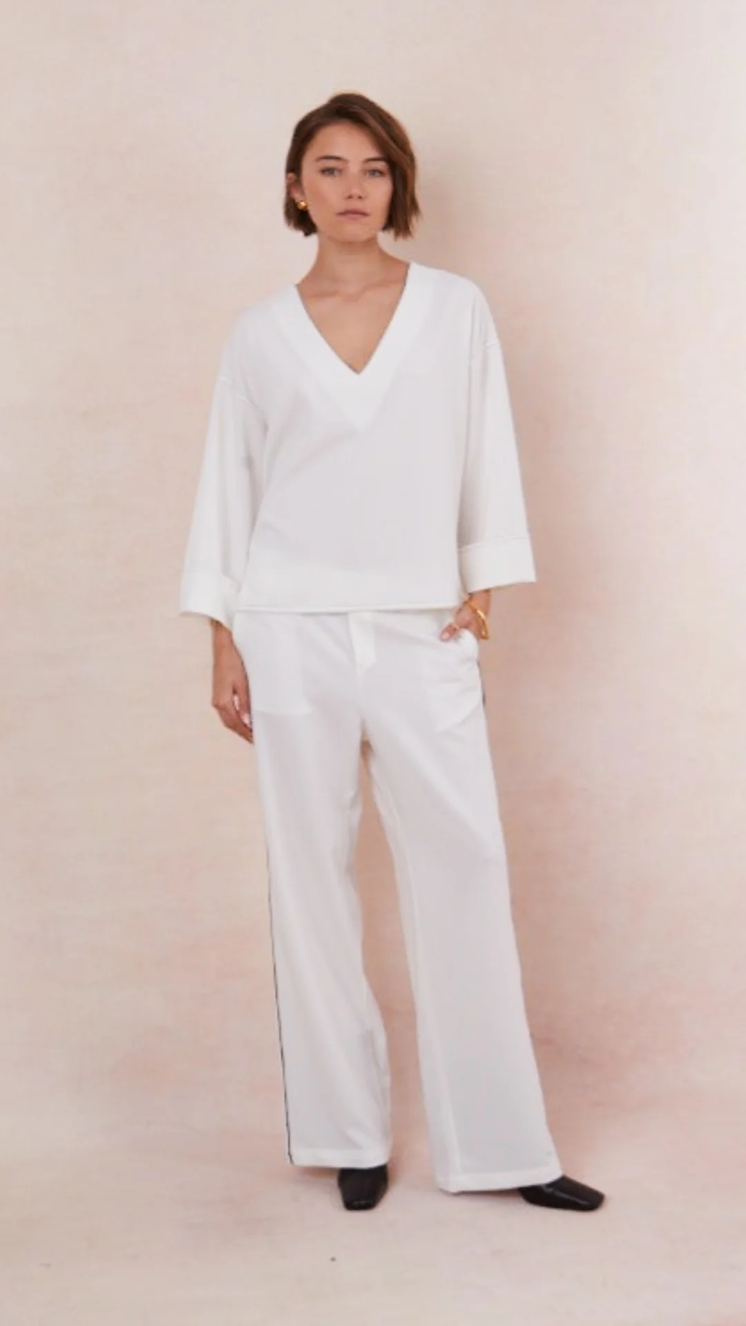Kim Crepe Trousers - White - Image 4
