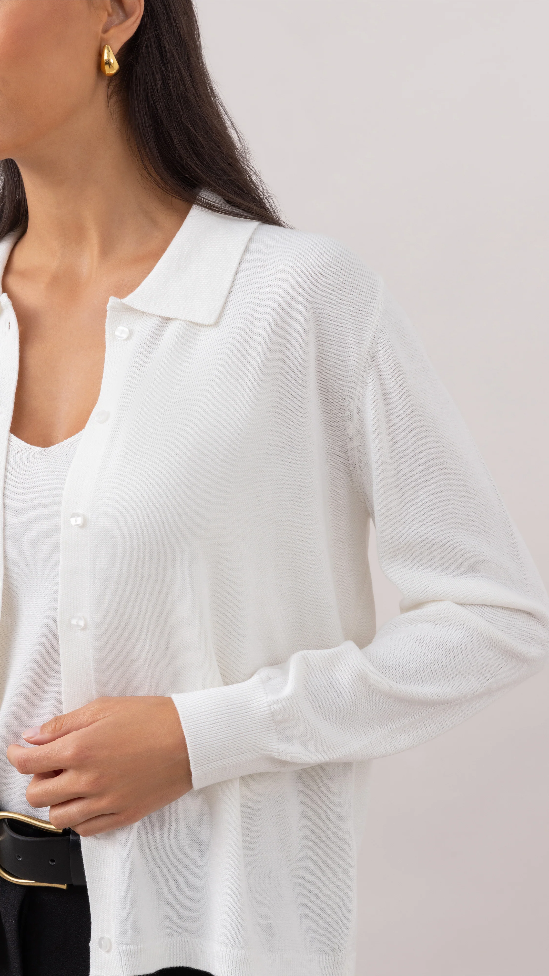 Kora Knitted Twin Set - Ivory - Image 3