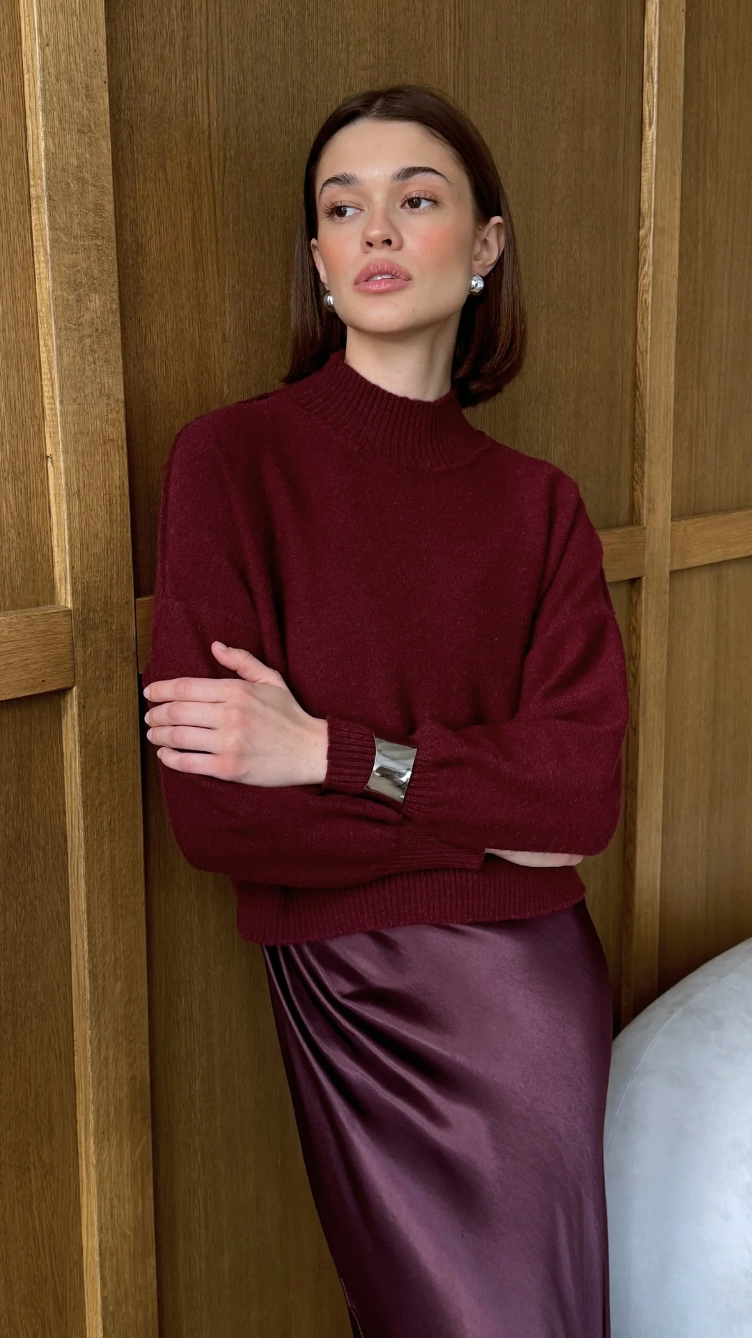 Lottie Sweater - Burgundy - Image 6