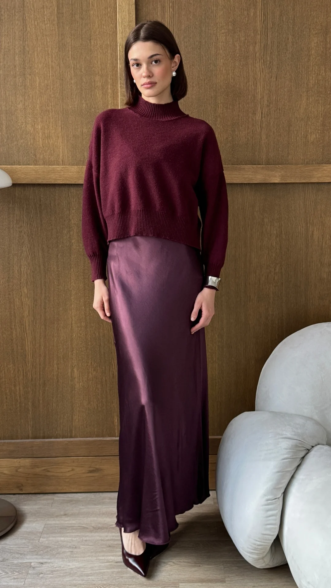 Lottie Sweater - Burgundy - Image 9
