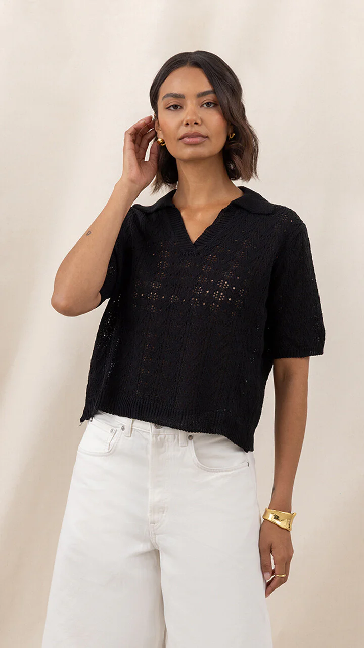 Letty Crochet Top - Black - Image 4