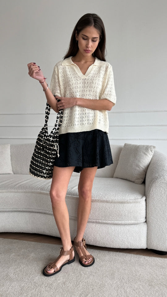 Letty Crochet Top - Ecru - Image 6