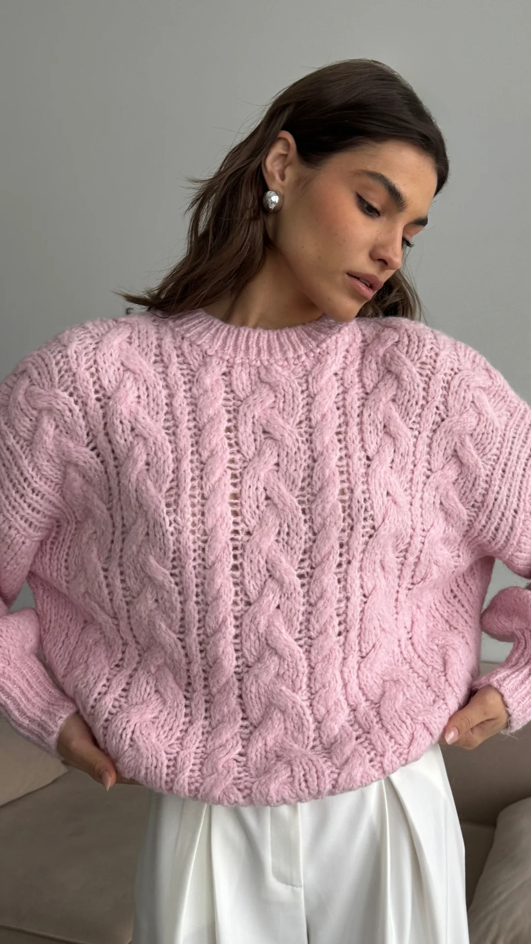 Mara Sweater - Powder Pink - Image 7