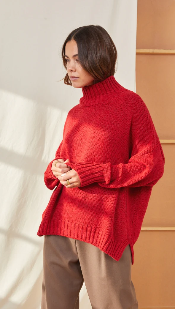 Margot Sweater - Apple Red - Image 11