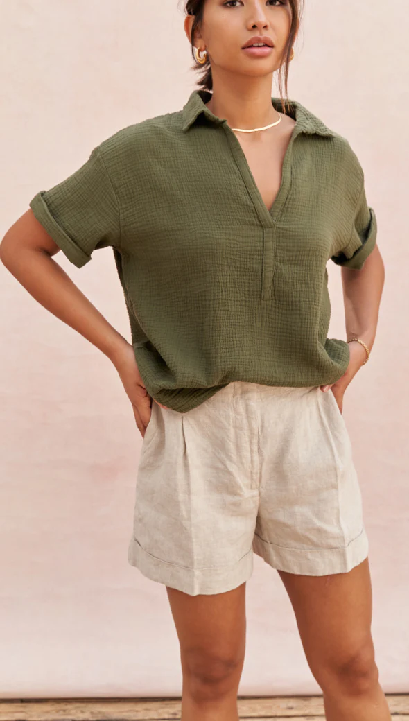 Mariana Shirt - Deep Khaki - Image 8