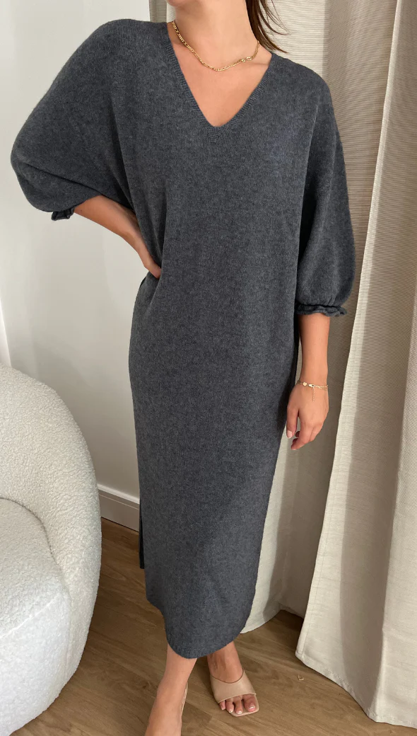 Marlie Knit Dress - Anthracite