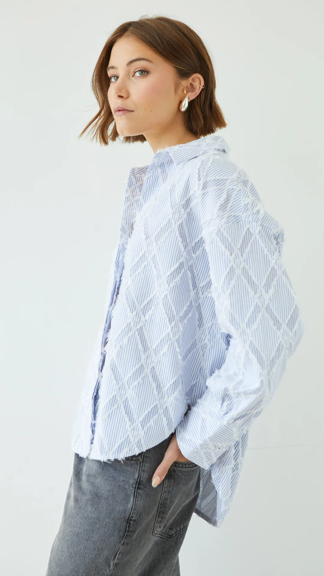 Marlowe Shirt - Blue Stripe - Image 10