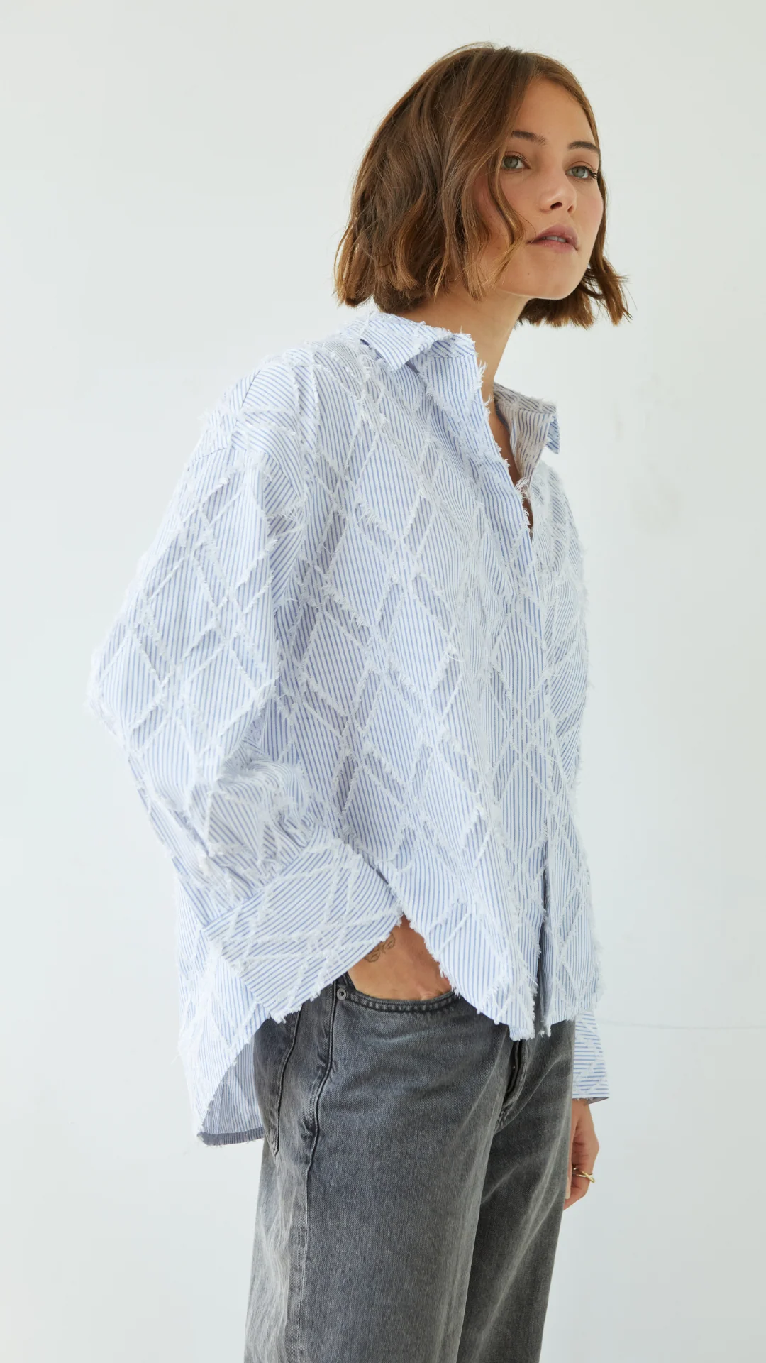 Marlowe Shirt - Blue Stripe - Image 11
