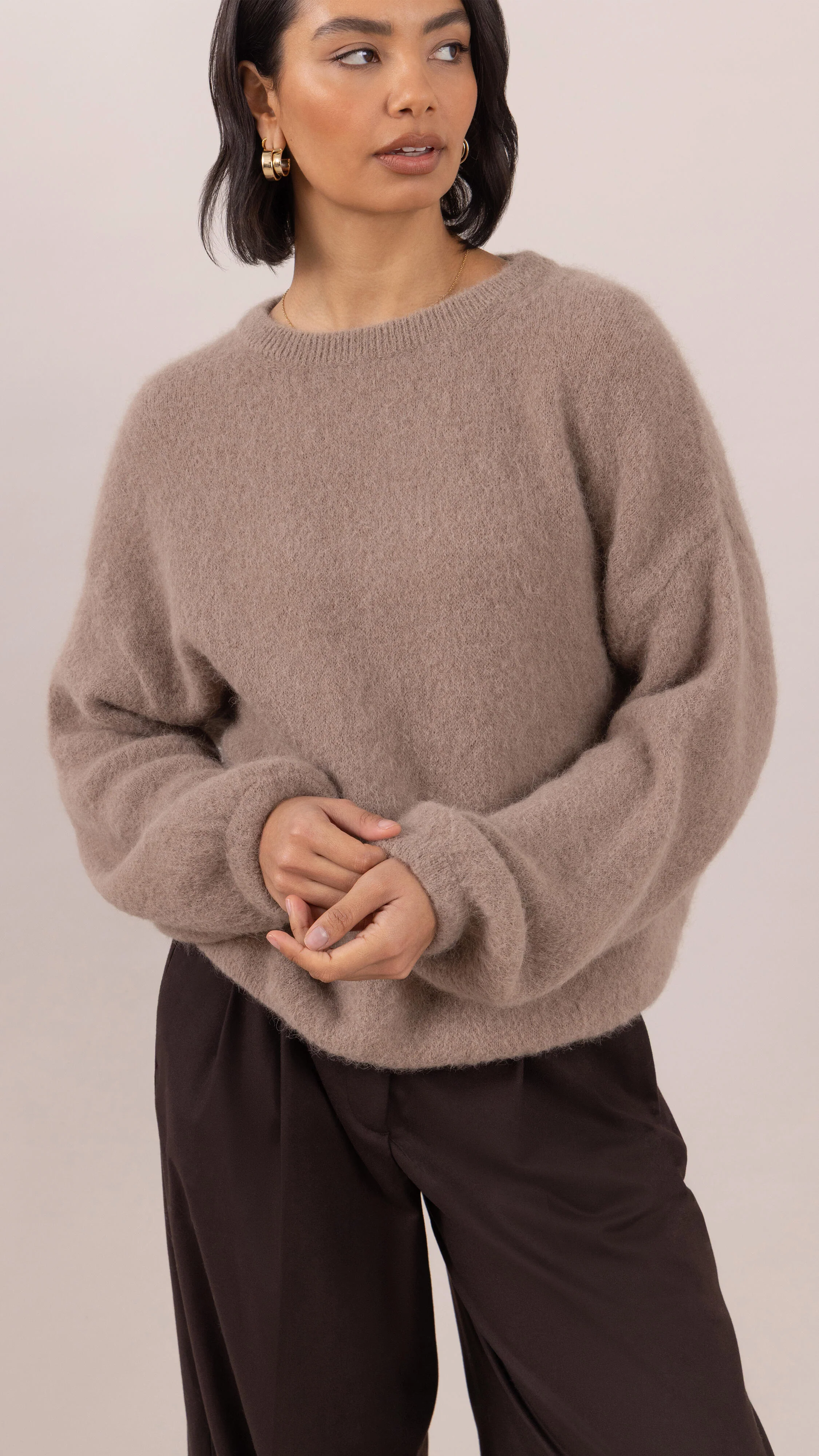 Maxine Alpaca Sweater - Mink - Image 4
