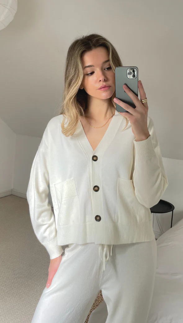 Mayenne Cardigan - Ivory - Image 6