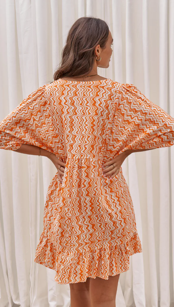 Michelle Dress - Orange Print - Image 10