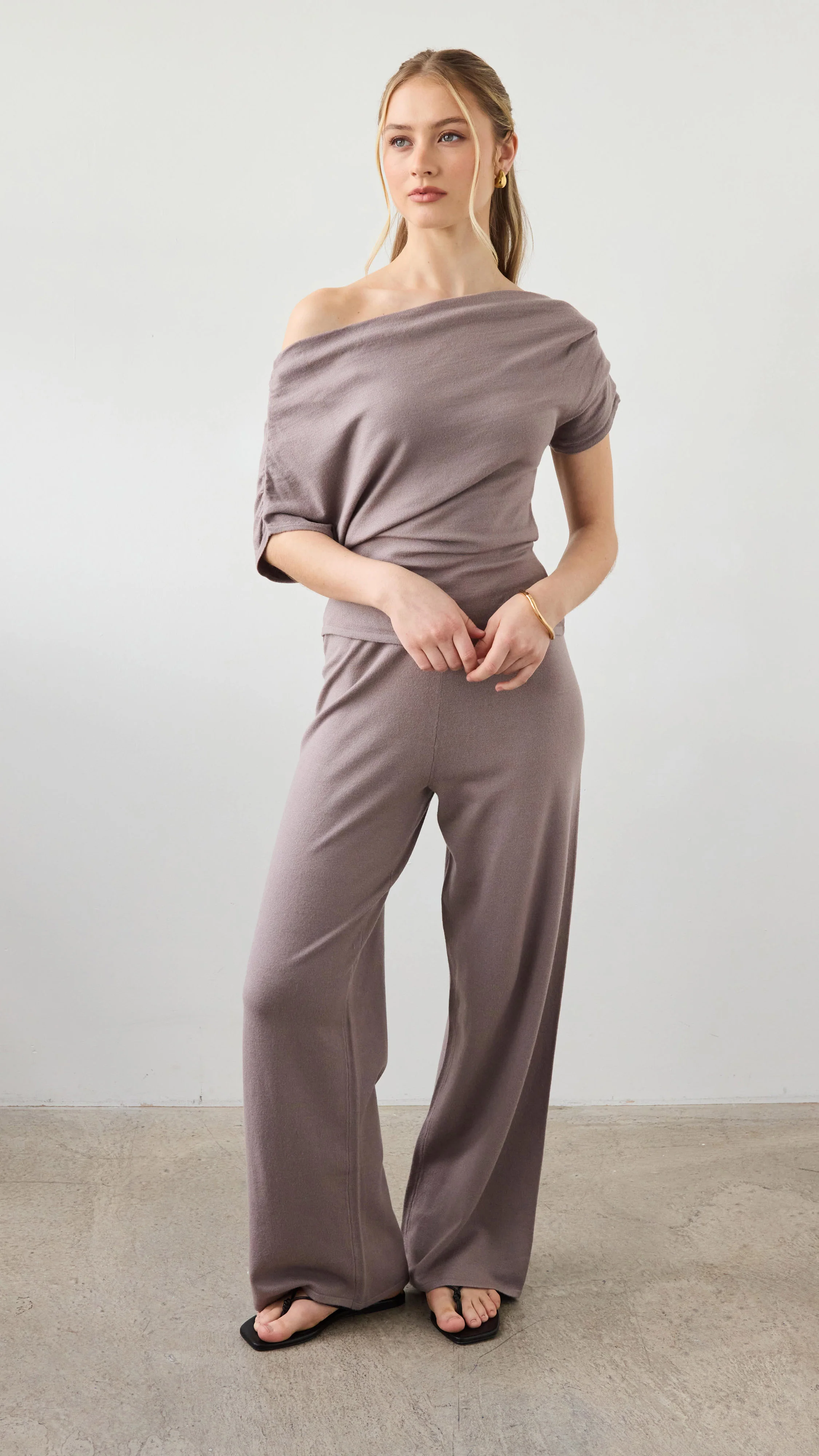 Nadine Off-Shoulder Top - Mink - Image 7