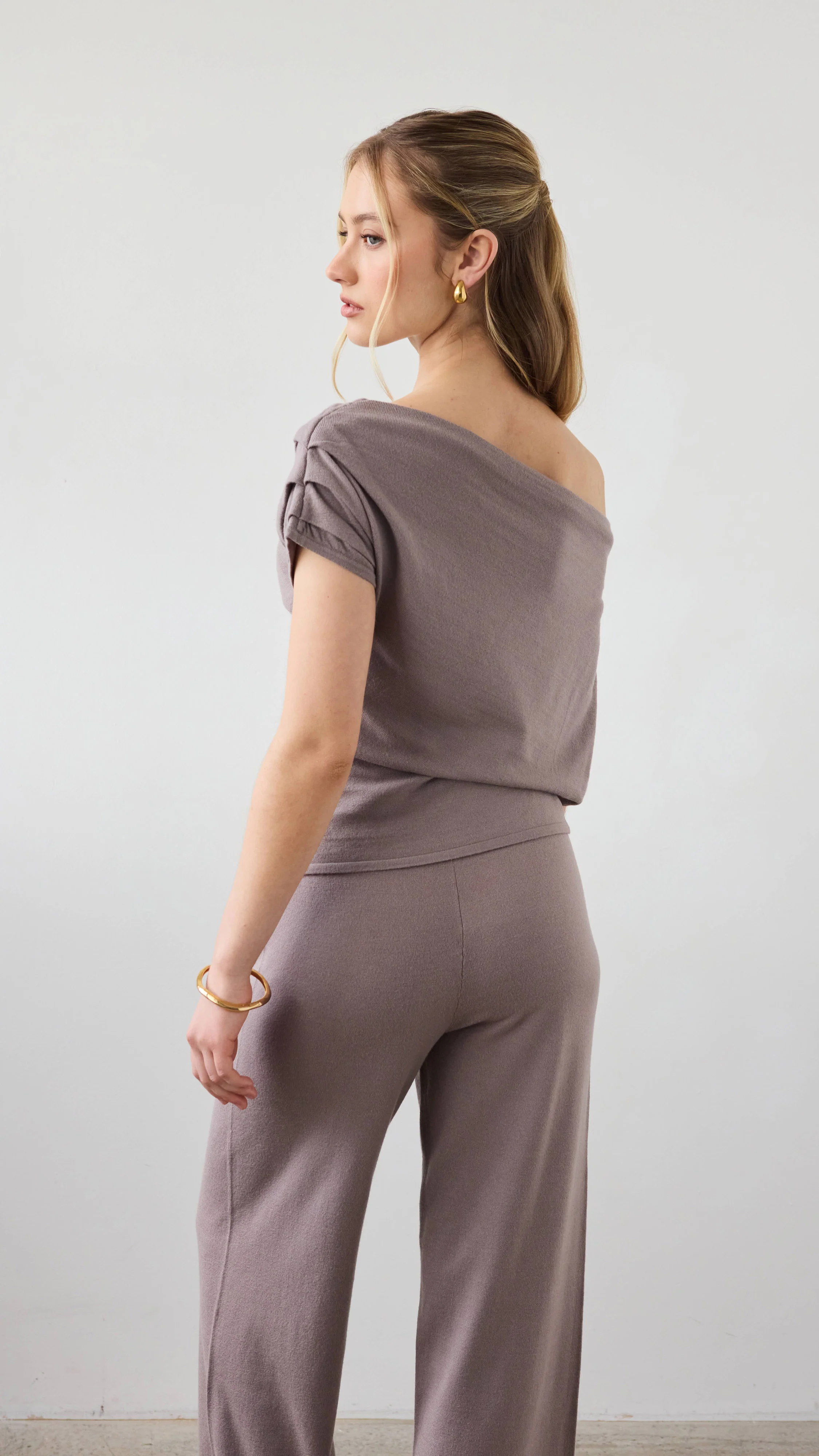 Nadine Off-Shoulder Top - Mink - Image 9