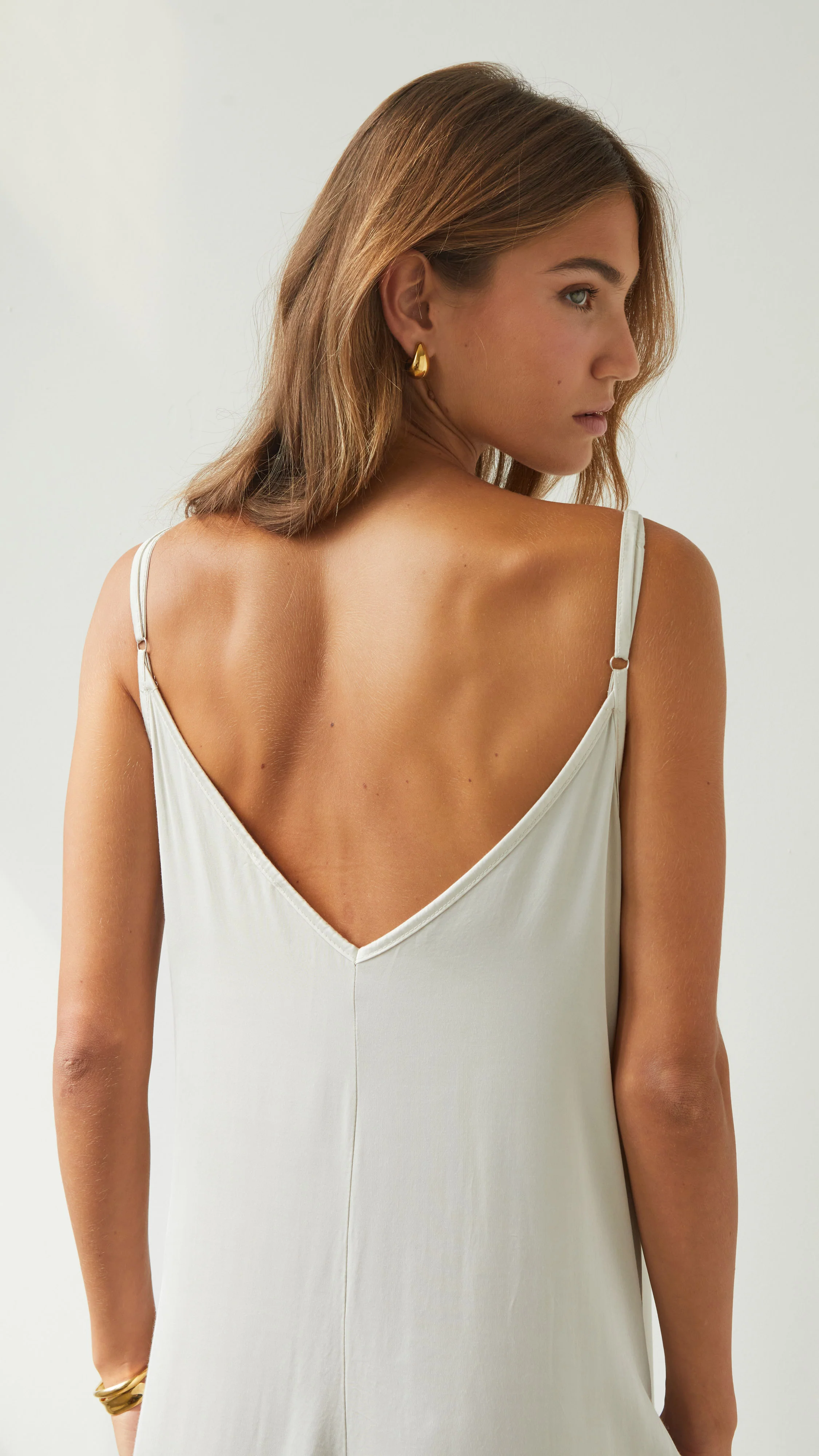 Natalie Satin Jumpsuit - Ivory - Image 5