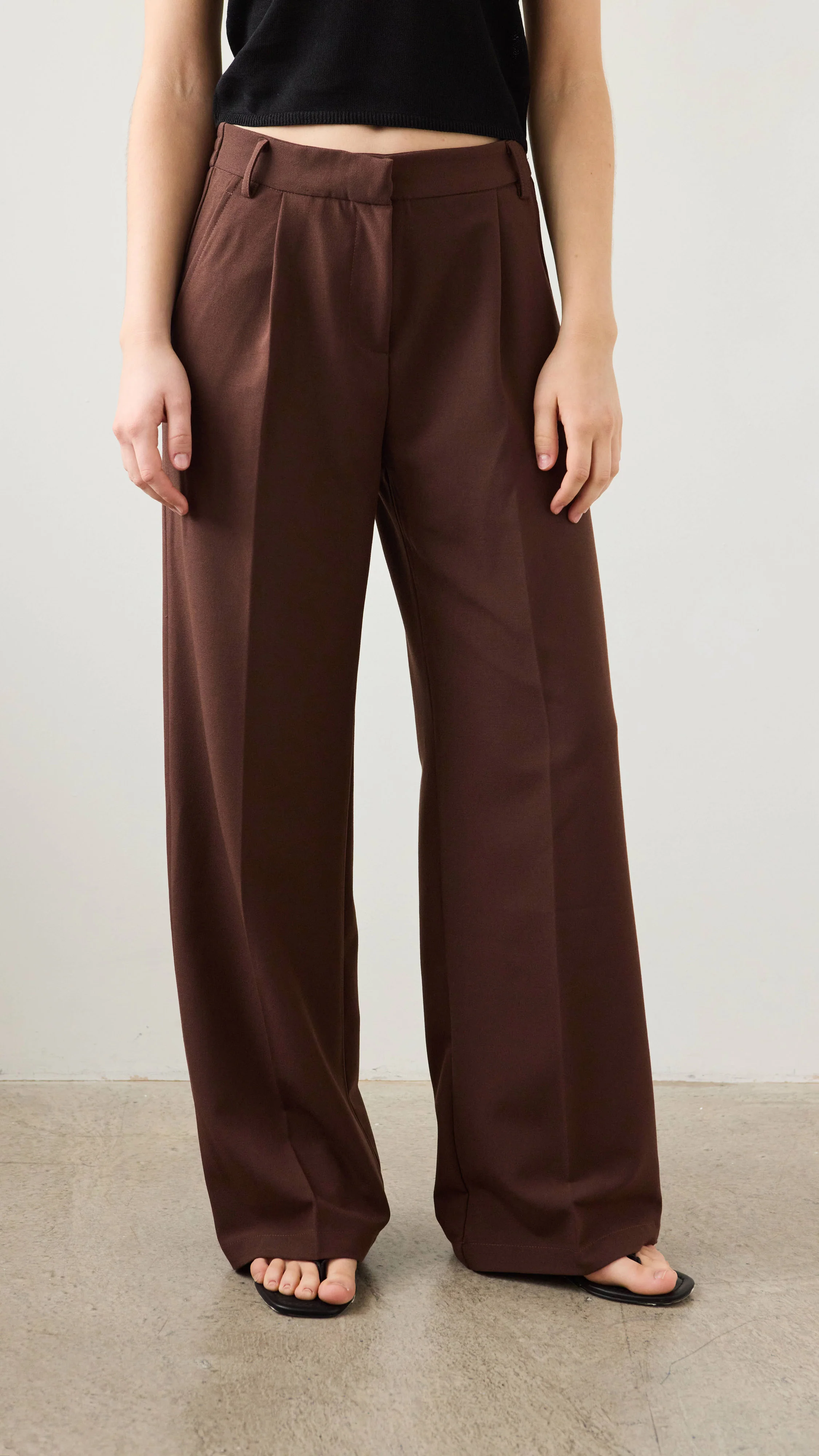 Nelly Crepe Trousers - Tobacco - Image 2