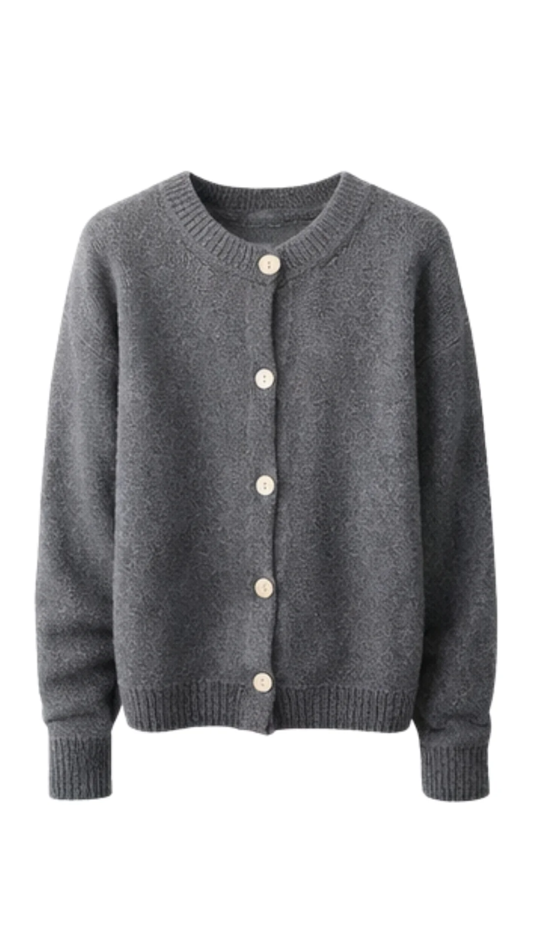 Reyna Soft Alpaca Cardigan - Dark Grey - Image 5