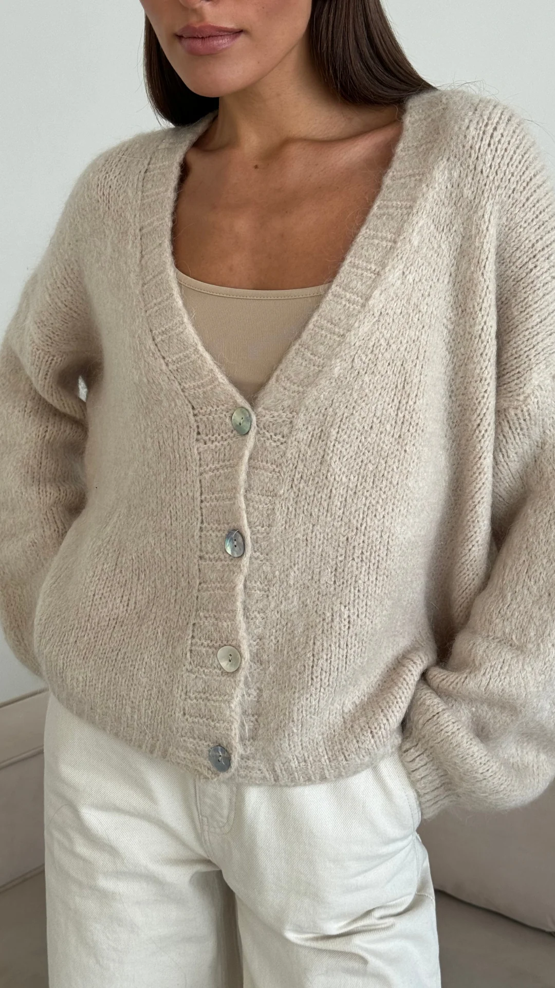 Ruby Cardigan - Stone - Image 10