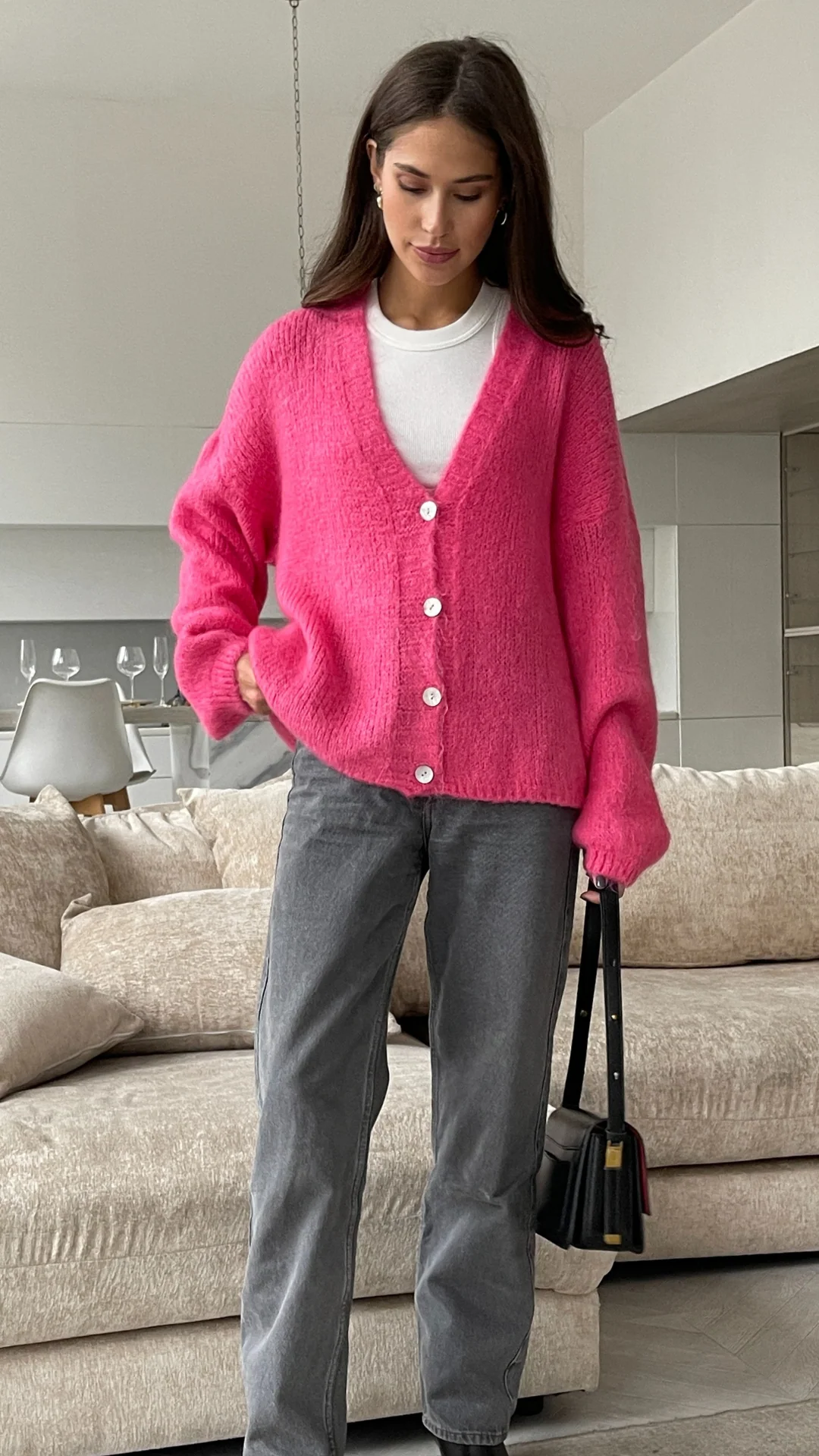 Ruby Cardigan - Candy Pink - Image 7