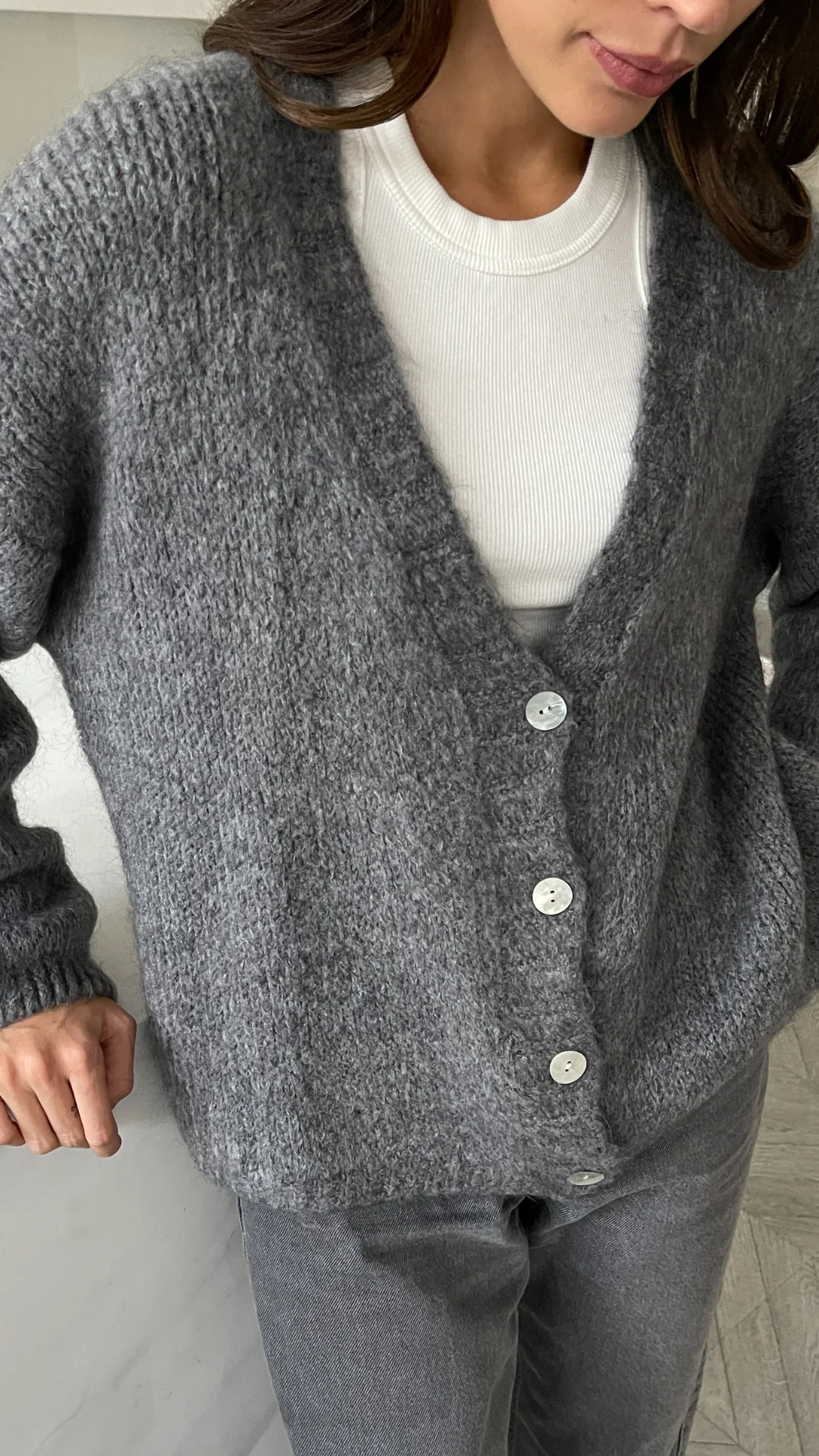 Ruby Cardigan - Dark Grey - Image 5