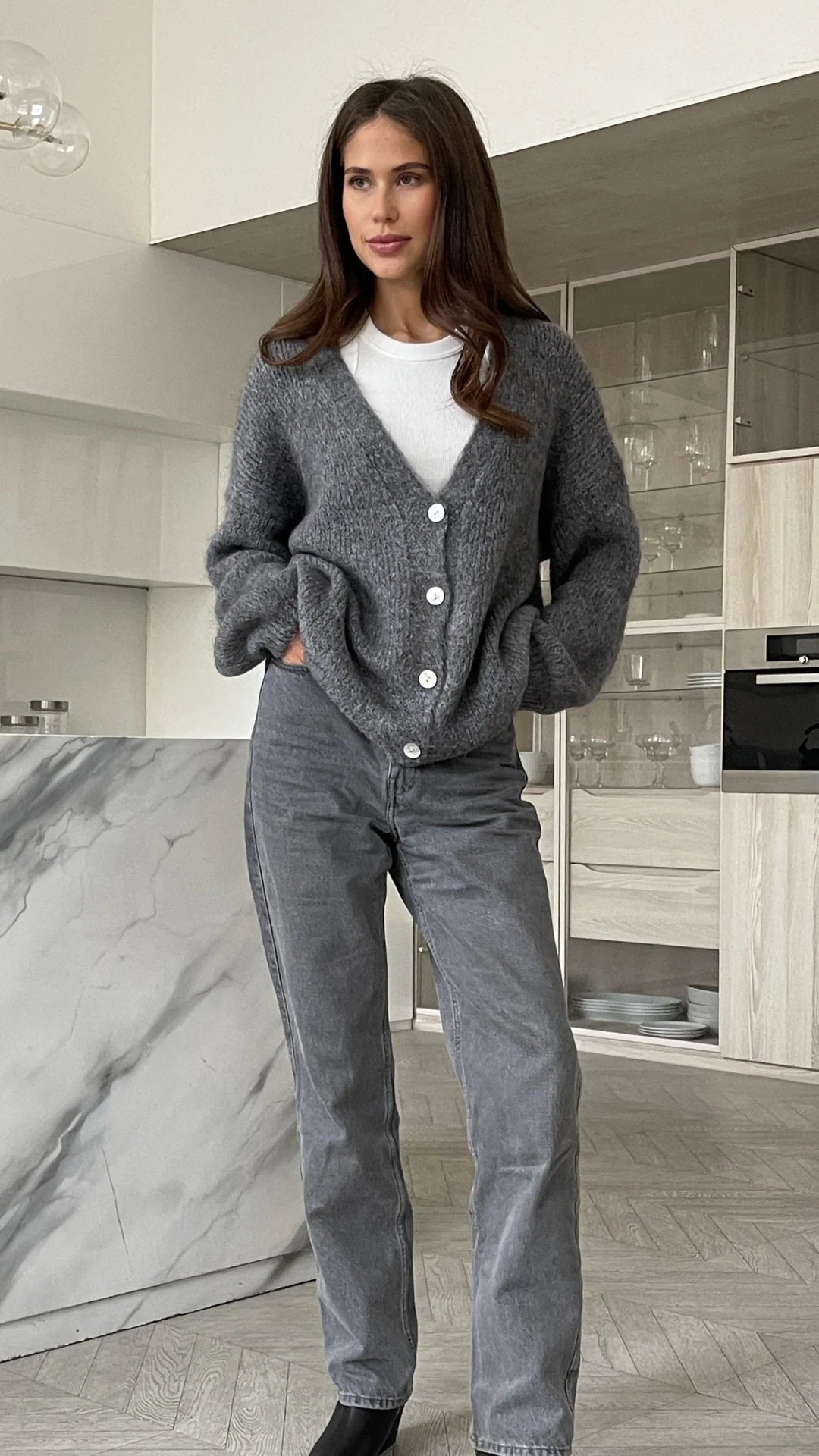 Ruby Cardigan - Dark Grey - Image 7