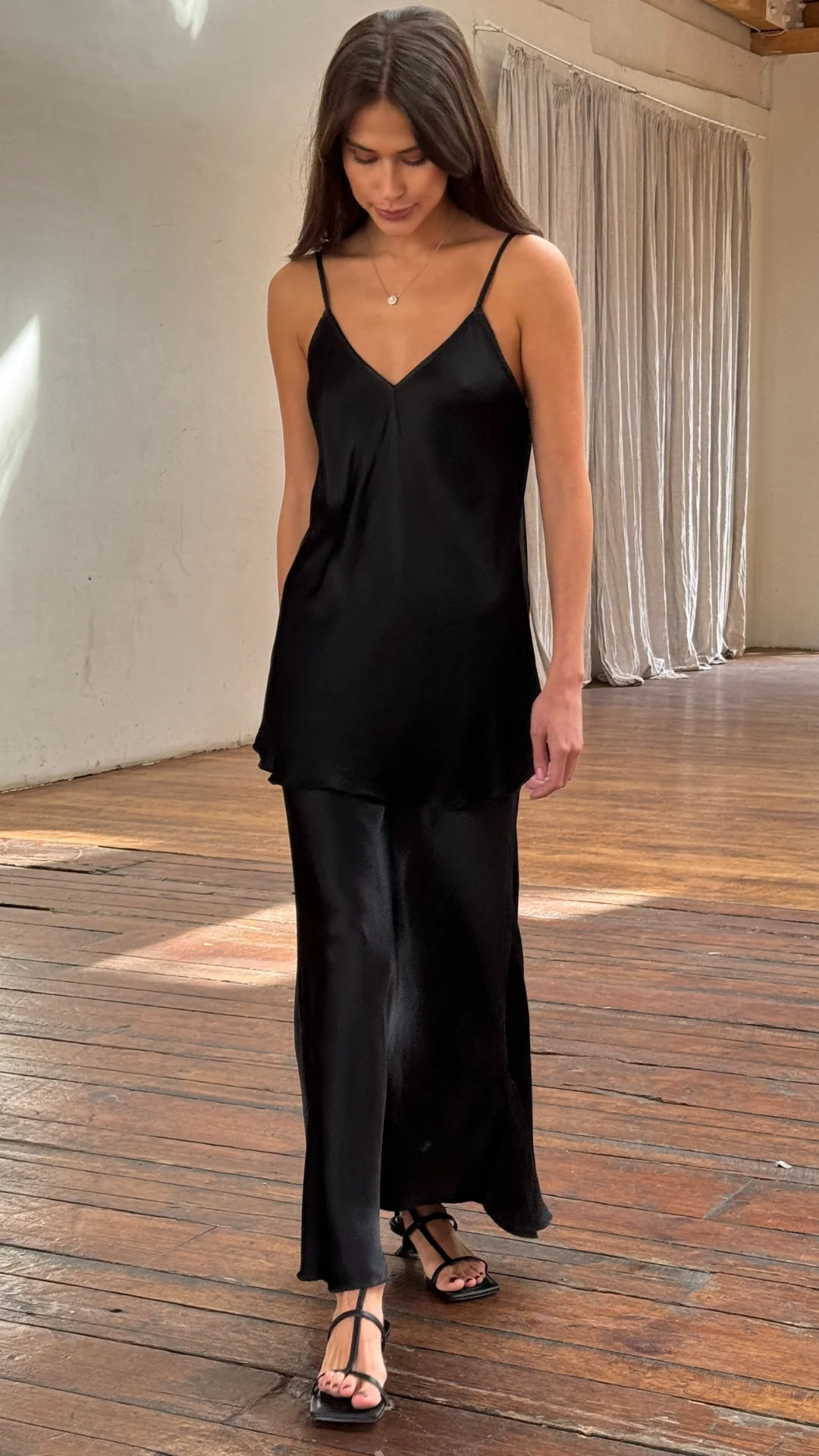 Sasha Satin Set - Black - Image 14