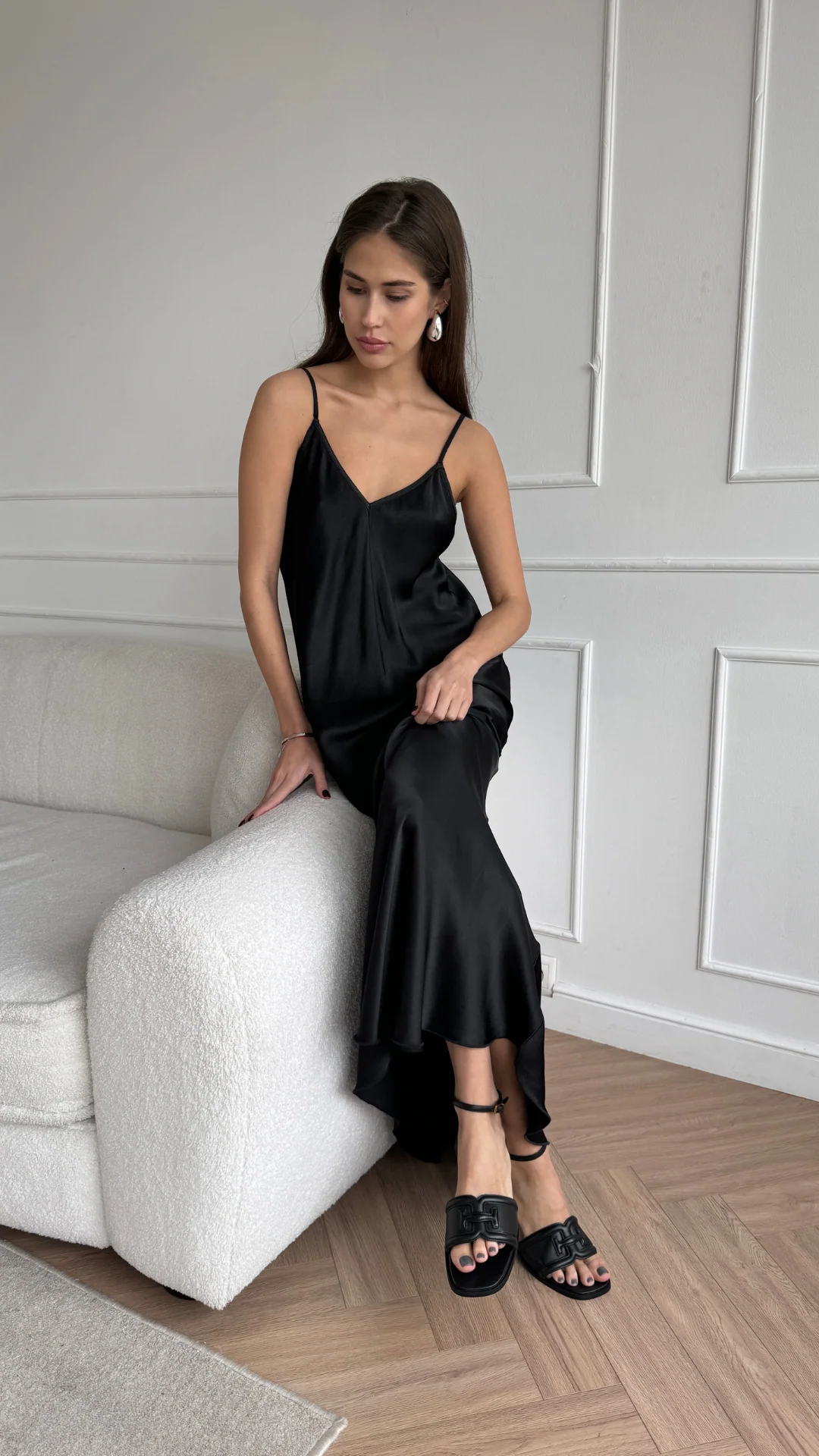 Sasha Satin Set - Black - Image 9
