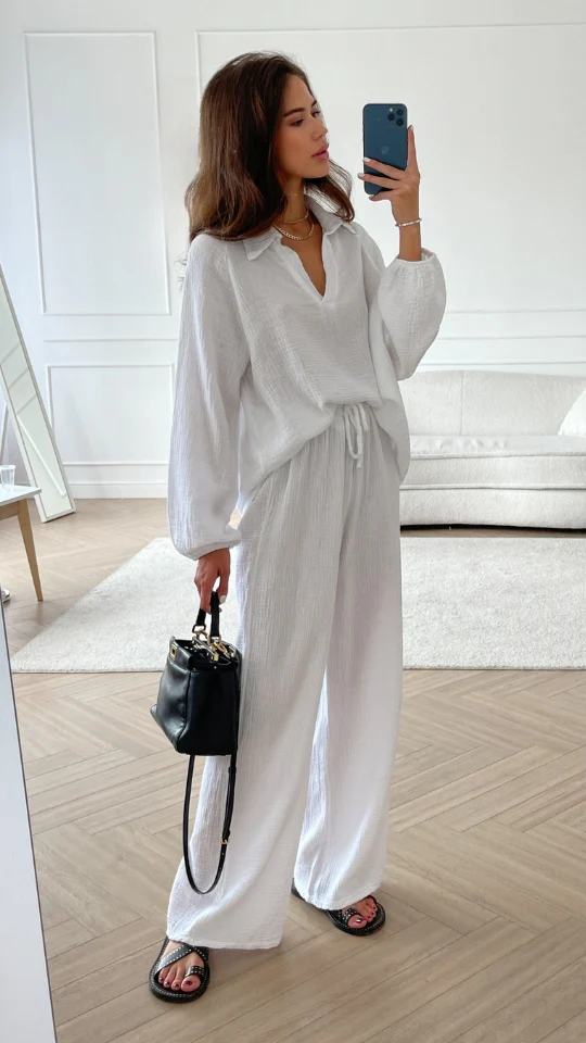 Selina Cotton Set - White - Image 4