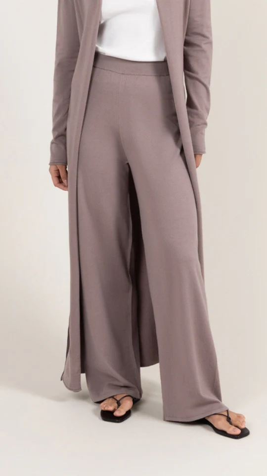 Sofia Knit Trousers - Mink - Image 4