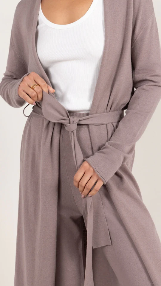 Sofia Knit Trousers - Mink - Image 6