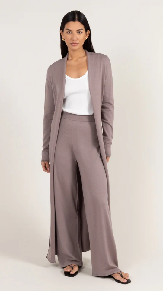 Sofia Knit Trousers - Mink - Image 9