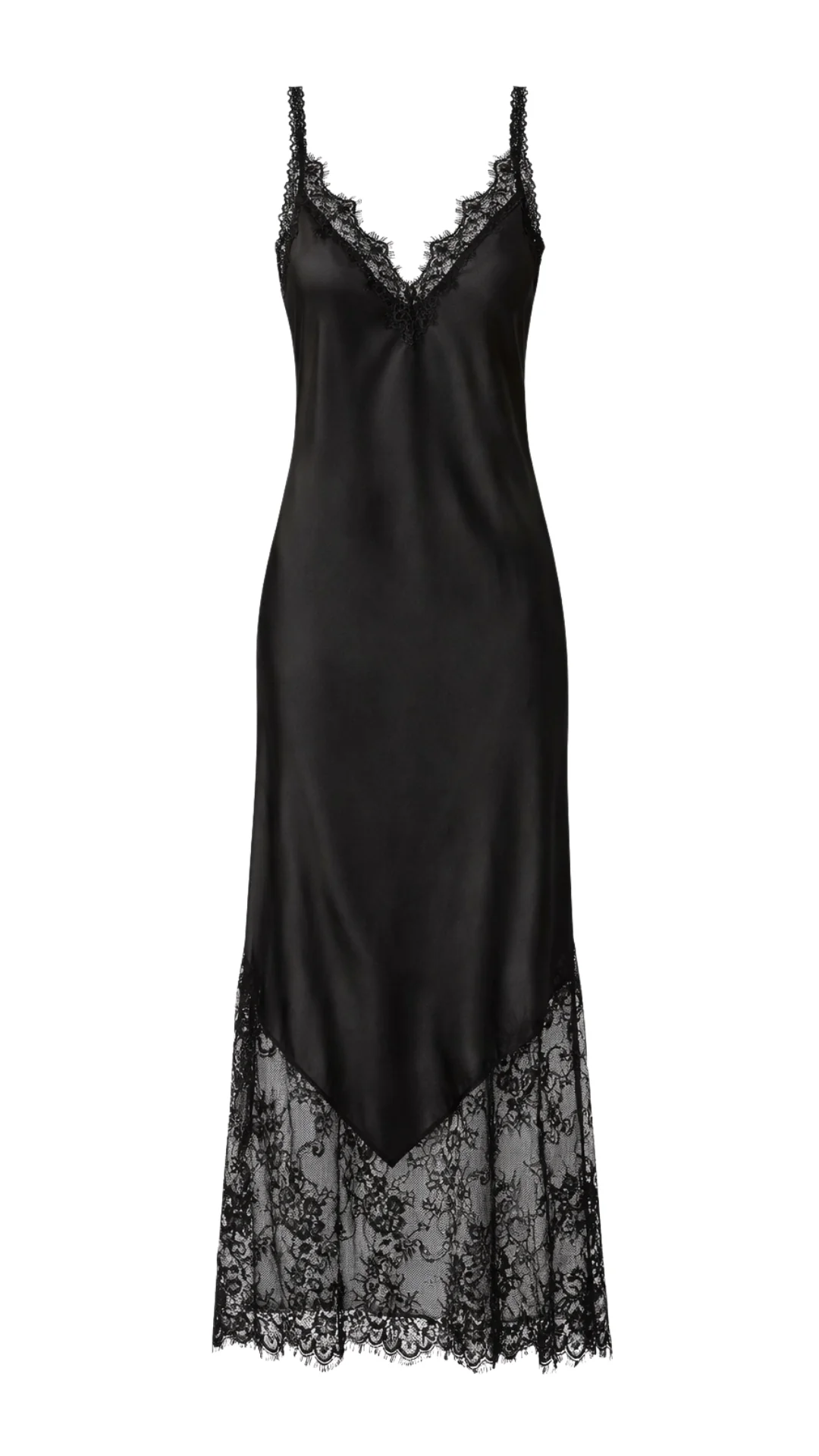 Solange Slip Dress - Black - Image 5