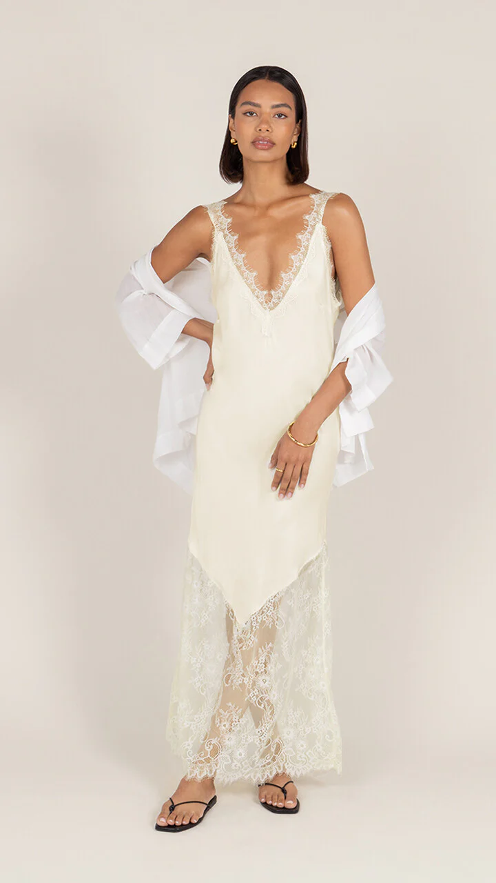 Solange Slip Dress - Butter Yellow - Image 10