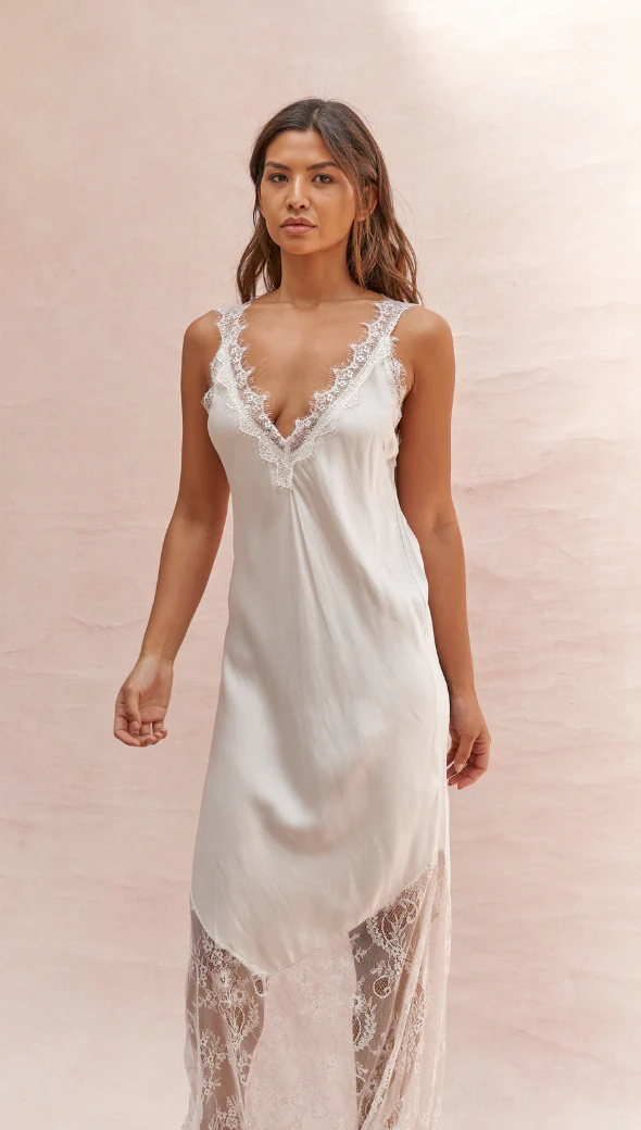Solange Slip Dress - Moonbeam - Image 6