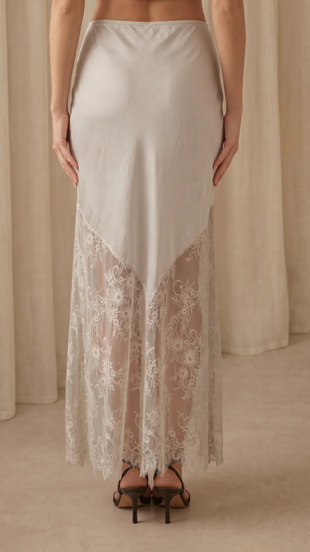 Solene Lace Skirt - Moonbeam - Image 4