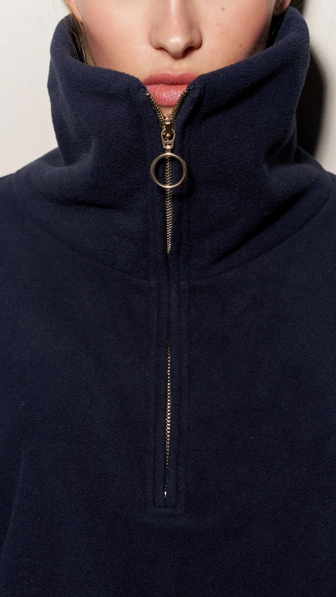 Sophie Half Zip Sweater - Navy - Image 7