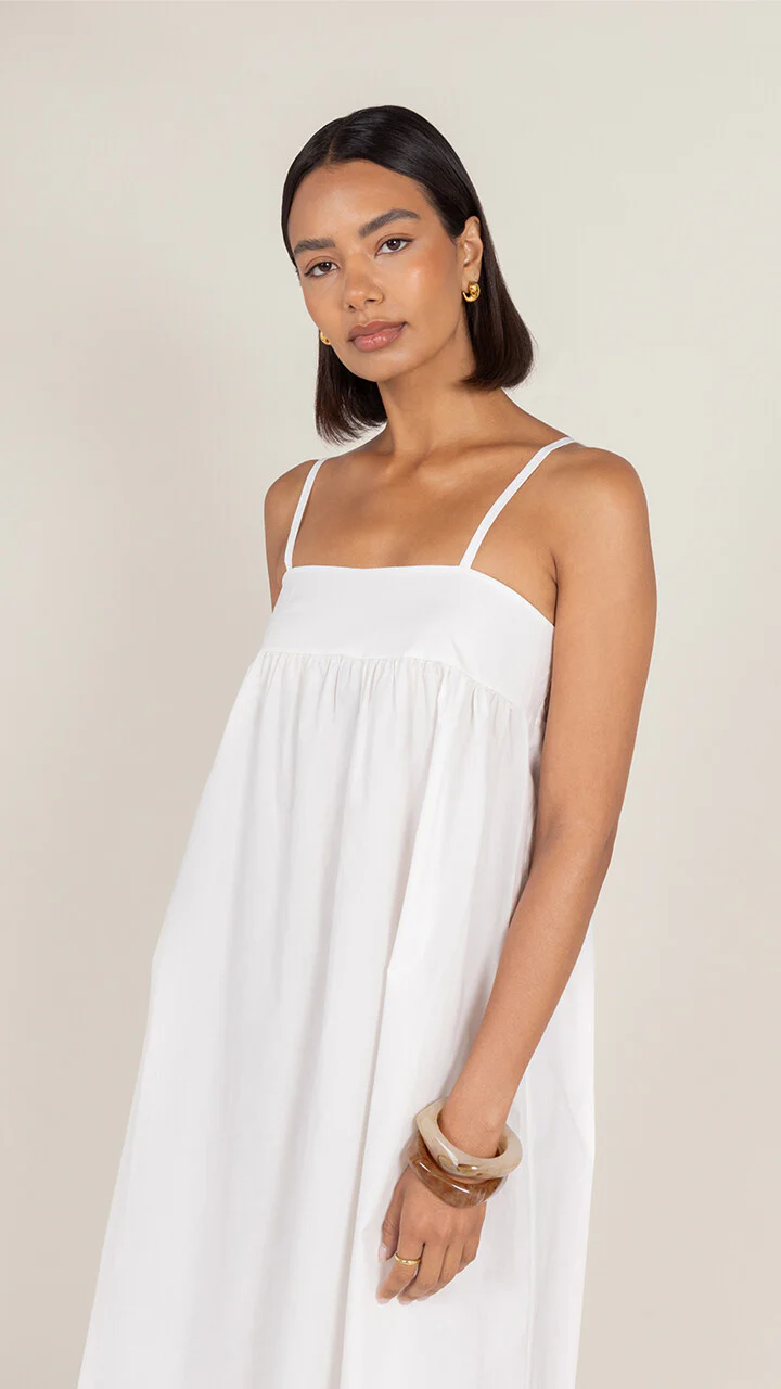 Tara Cotton  Dress - White - Image 7