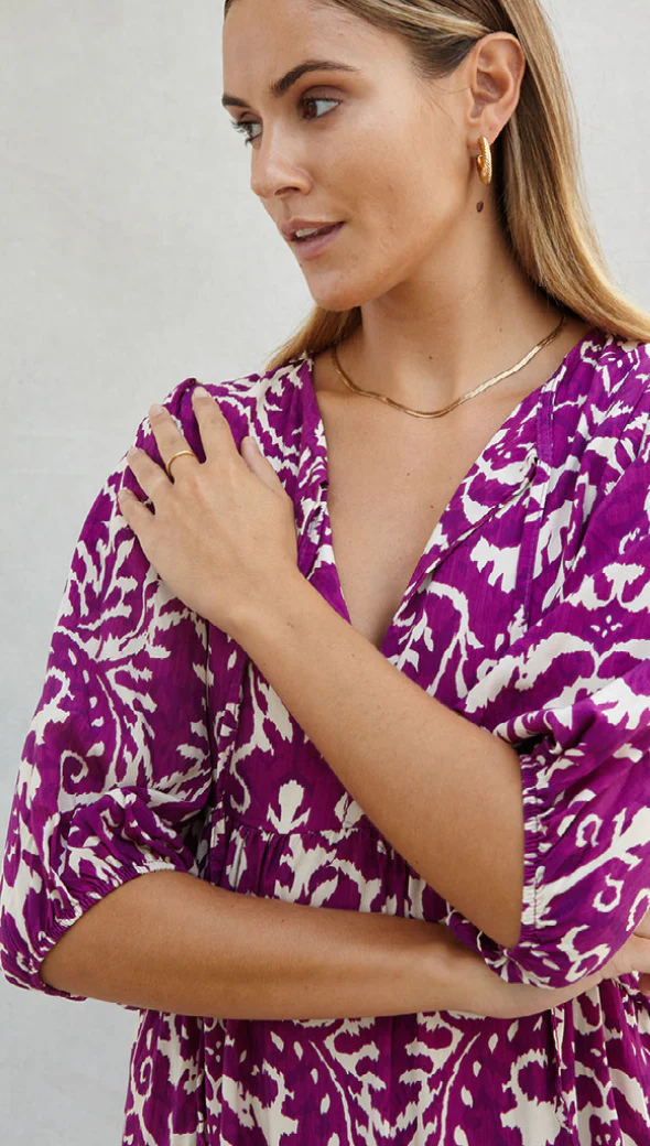 Teagan Dress - Purple - Image 3
