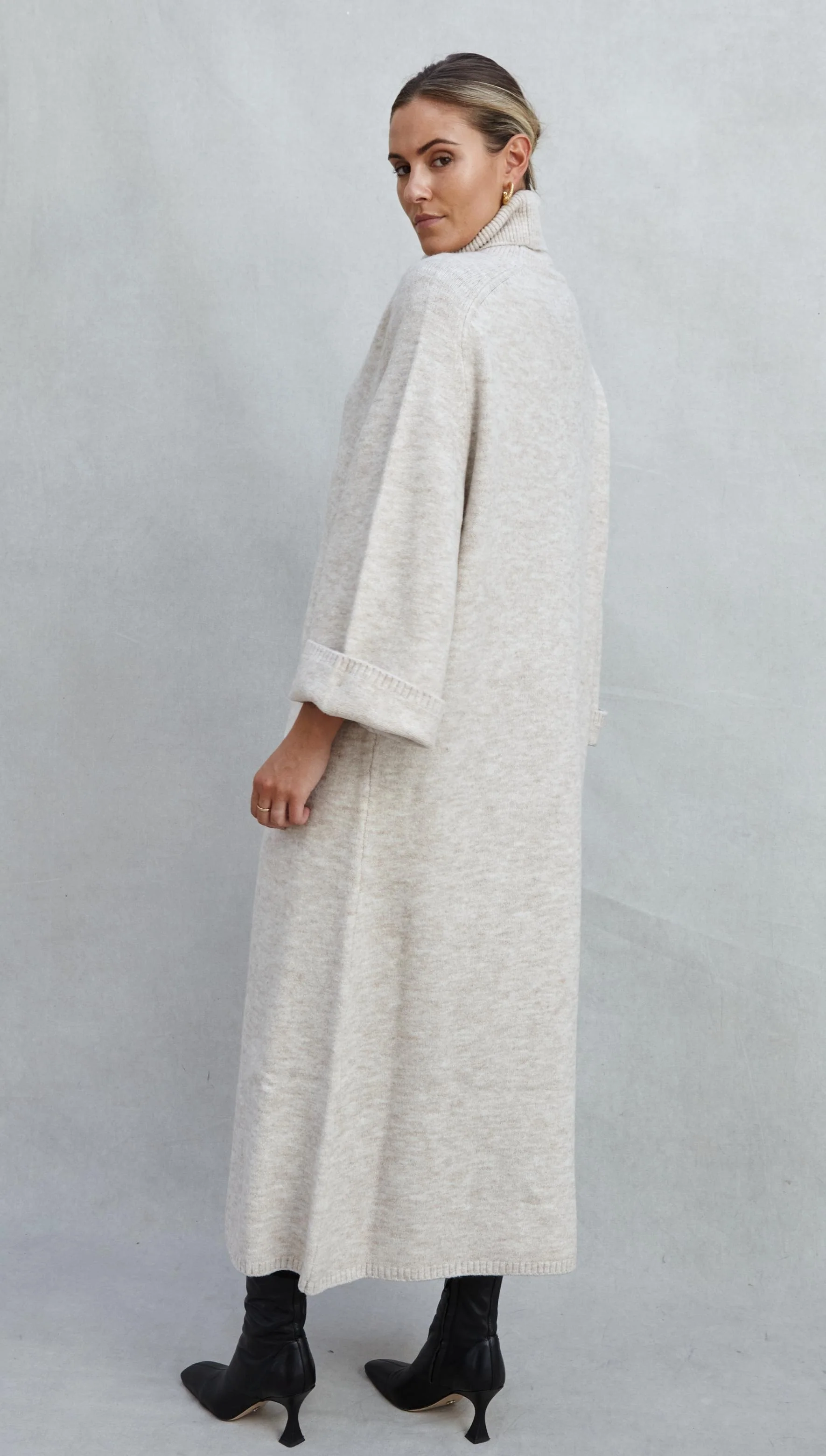 Vivienne Sweater Dress - Sand - Image 6