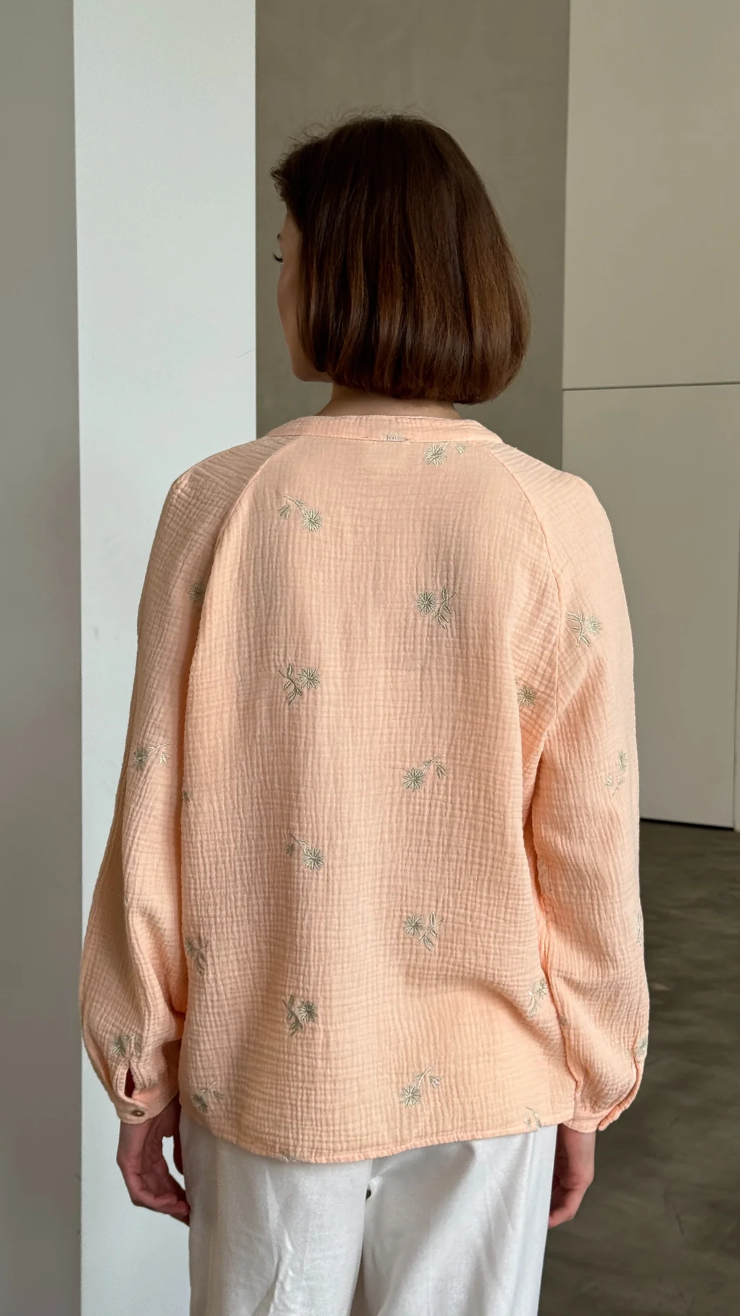Zaina Embroidered Top - Apricot - Image 3